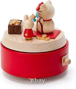 SANRIO Wooden Music Box Hello Kitty Lucky charm with La Vie En Rose New JP