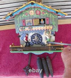 SCHMECKENBECHER Farmers Daughter Cuckoo Clock WORKING GREAT! ELOPEMENT CLOCK