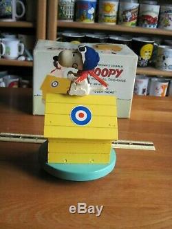 SNOOPY / PEANUTS LOT Of 2 WOOD MUSIC BOXES SCHMID VINTAGE