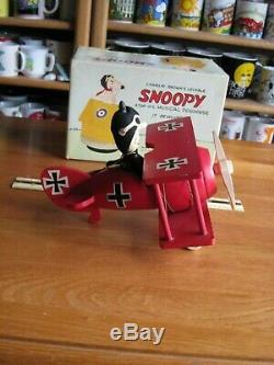 SNOOPY / PEANUTS LOT Of 2 WOOD MUSIC BOXES SCHMID VINTAGE