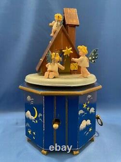 STEINBACH Music Box Angels THORENS Carved Wood Germany Christmas Western Zone