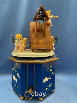 STEINBACH Music Box Angels THORENS Carved Wood Germany Christmas Western Zone