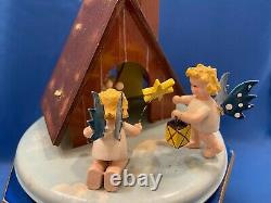 STEINBACH Music Box Angels THORENS Carved Wood Germany Christmas Western Zone