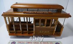 San Francisco STREET CABLE CAR REUGE Music Box Powell Matson Hand Made Wood SFMR