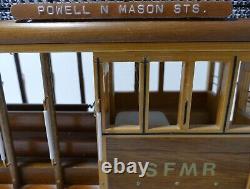 San Francisco STREET CABLE CAR REUGE Music Box Powell Matson Hand Made Wood SFMR