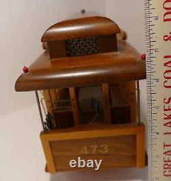 San Francisco STREET CABLE CAR REUGE Music Box Powell Matson Hand Made Wood SFMR