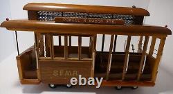 San Francisco STREET CABLE CAR REUGE Music Box Powell Matson Hand Made Wood SFMR