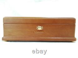 Sankyo Music Box 50 Valve Orpheus Brown Wood x Glass F. F. Chopin 3 Songs Japan