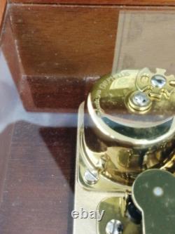 Sankyo Music Box 50 Valve Orpheus Brown Wood x Glass F. F. Chopin 3 Songs Japan