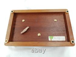 Sankyo Music Box 50 Valve Orpheus Brown Wood x Glass F. F. Chopin 3 Songs Japan