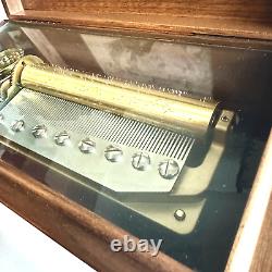 Sankyo Music Box Fur Elise 72 Valve Solid mahoganywood ORPHEUS Japan Pre-Owned