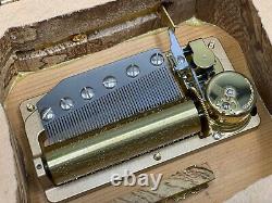 Sankyo ORPHEUS 50 Note 3-Song Movement in Custom Hand Made Wood Music Box