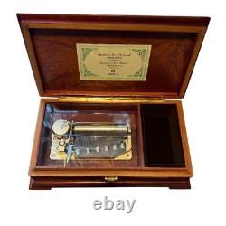 Sankyo Orpheus 50-Note Music Box DX103-AA Mahogany Beethoven's Fate & Ode to Joy