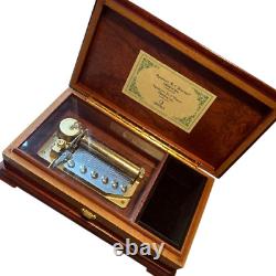 Sankyo Orpheus 50-Note Music Box DX103-AA Mahogany Beethoven's Fate & Ode to Joy