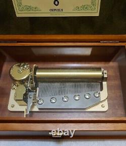 Sankyo Orpheus 50 Note Walnut Wood Music Box F. F. Chopin 3 Parts