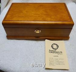 Sankyo Orpheus 50 Note Walnut Wood Music Box F. F. Chopin 3 Parts