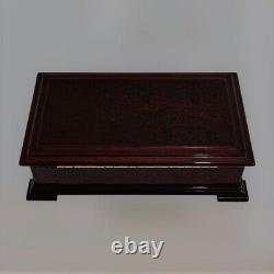 Sankyo Orpheus Music Box 50 Note Mahogany Wood Edelweiss Hymn to Love Japan