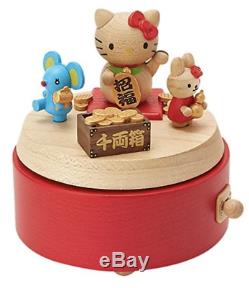 Sanrio Hello kitty wooden music box Lucky Goods for Gift Japan
