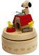 Sanrio Wooden Music Box Snoopy Ink Hop H 9156 Beige