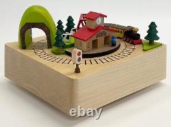 Sanrio Wooden Music Box Stations and Trains H9108 NEW