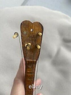 Sanyo Vintage Greek Hand Carved Wood Guitar Music Box Never on A Sunday WORKS