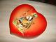 Schmid Brothers 1973 Amlings Flowerland Jewerly Red Wood Heart Italy Music Box