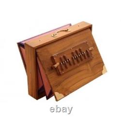 Shruti Box 16x12x3 Inches, Pure teak wood, Natural color, musical instrument