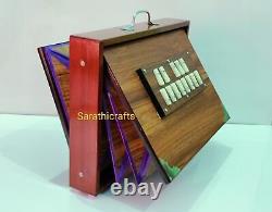 Shruti Box 16x12x3 Inches Teak wood and Ply 432Hz Sur Pete With foot padel & Bag