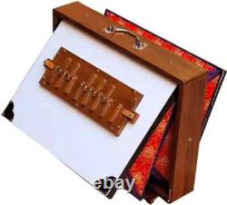 Shruti Box White Color Music Instrument Tuned to 432Hz, Teak Wood Shruti Box 16