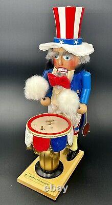 Signed Steinbach 18 Nutcracker America The Beautiful Uncle Sam Music Box #3234