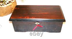 Small Mahogany 6 Air Music Box In Working Order Watch The View Video