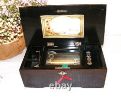 Small Mahogany 6 Air Music Box In Working Order Watch The View Video