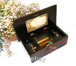 Small Mahogany 6 Air Music Box In Working Order Watch The View Video