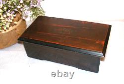 Small Mahogany 6 Air Music Box In Working Order Watch The View Video