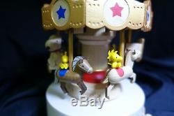 Snoopy & Woodstock Carousel Music Box Merry Go Round Peanuts Collection