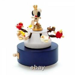 Snoopy Woodstock PEANUTS Wooden Music Box Amusement Park Japan Original Limited