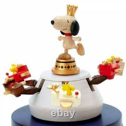 Snoopy Woodstock PEANUTS Wooden Music Box Amusement Park Japan Original Limited