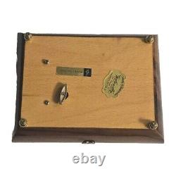 Sorrento Intarsio hand-made Floral wood Inlay Italian Music Jewerly Box With Key