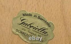 Sorrento Intarsio hand-made Floral wood Inlay Italian Music Jewerly Box With Key