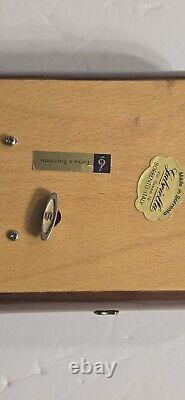 Sorrento Intarsio hand-made Floral wood Inlay Italian Music Jewerly Box With Key