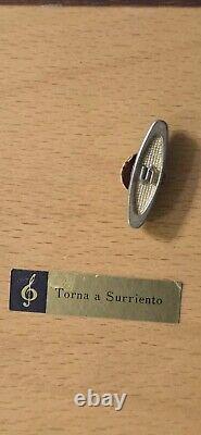 Sorrento Intarsio hand-made Floral wood Inlay Italian Music Jewerly Box With Key