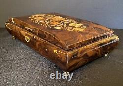 Sorrento Italian Wood Inlay Locking Musical Jewelry Box