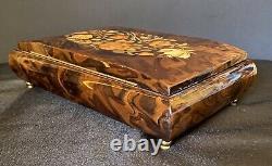 Sorrento Italian Wood Inlay Locking Musical Jewelry Box