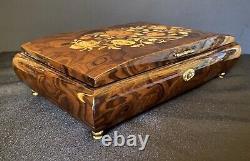 Sorrento Italian Wood Inlay Locking Musical Jewelry Box