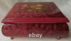 Sorrento Italy Marquetry Jewelry Music Box With 18 Note Sankyo Movement