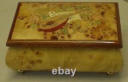 Sorrento Romance Inlaid Maple Wood Musical Jewelry Box