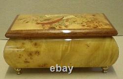 Sorrento Romance Inlaid Maple Wood Musical Jewelry Box