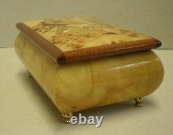 Sorrento Romance Inlaid Maple Wood Musical Jewelry Box