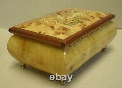 Sorrento Romance Inlaid Maple Wood Musical Jewelry Box