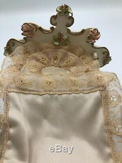 Spielwaren Vintage Doll Furniture Large Music Box Cradle/Bed